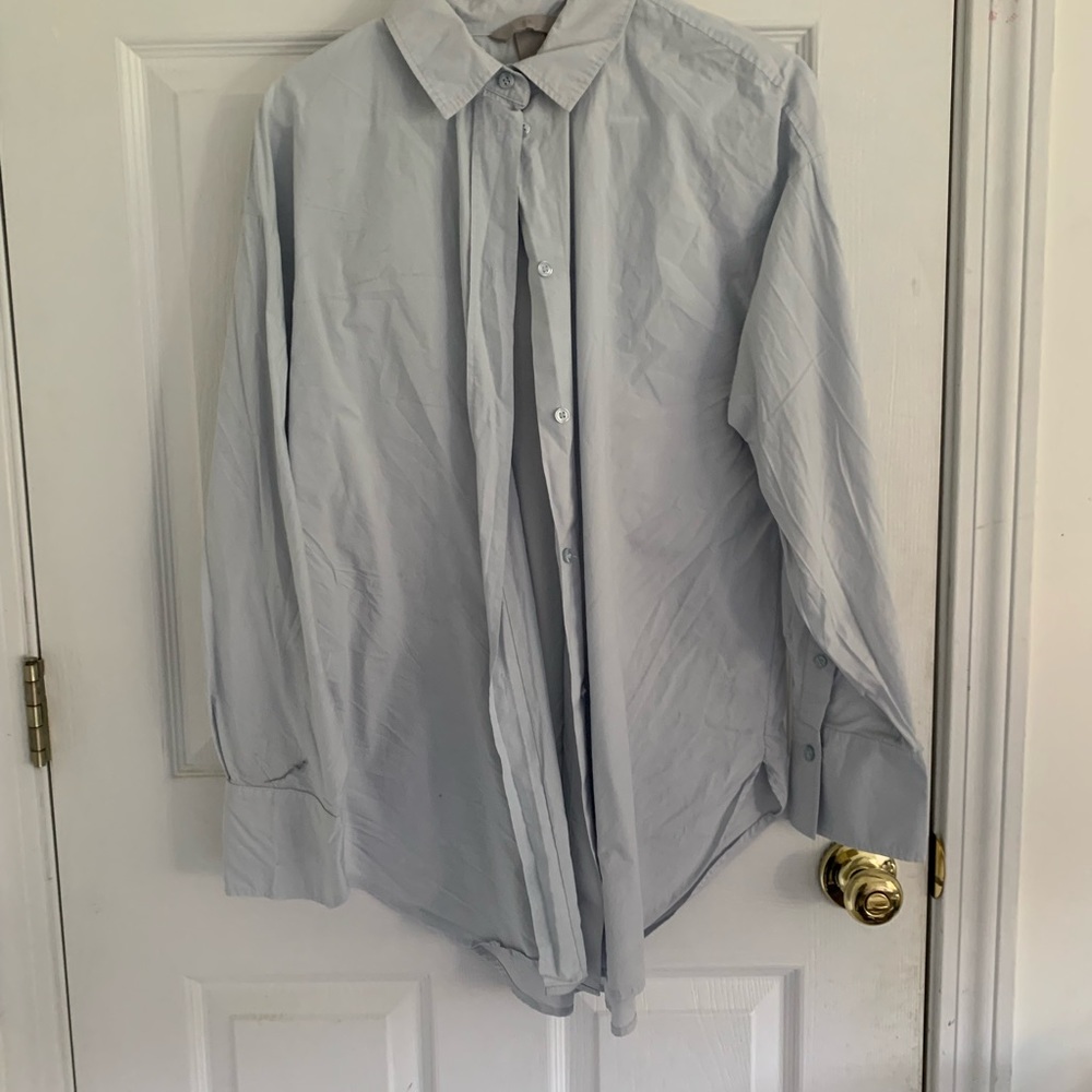 pale blue button down